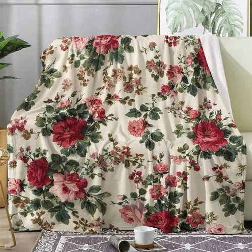 Vista 28 de Manta de vellón de cactus del desierto, color beige del suroeste para sofá, cama, sofá, mantas y mantas rústicas con patrón occidental, manta