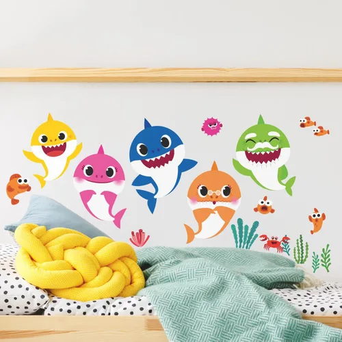 Vista 3 de RoomMates RMK4303SCS Baby Shark - Calcomanías de pared para despegar y pegar