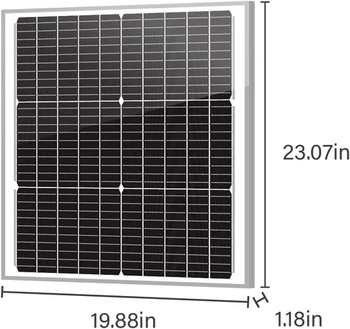Vista 7 de Newpowa Panel solar mono de 50 W 10BB módulo monocristalino de 50 vatios con conectores de 3 pies para RV, barco, sistema de red doméstica