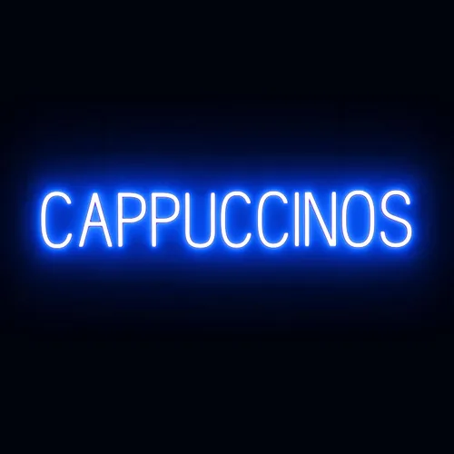 Vista 38 de SpellBrite Letrero de té Aspecto de letrero de té neón, luz LED azul, 13.1 x 6.3 pulgadas Ultra-Bright Click-Together Signage for Cafes, with