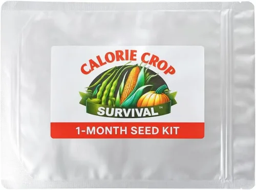 Vista 7 de Calorie Crop Survival Kit de semillas de 1 mes – Cultiva calorías de 30 días – Semillas de maíz, frijoles y calabaza – Polinización abierta