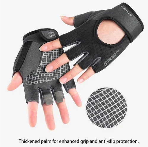Vista 5 de INOGIH Guantes de entrenamiento transpirables para mujer, guantes de levantamiento de pesas para gimnasio, ciclismo, ejercicio, fitness