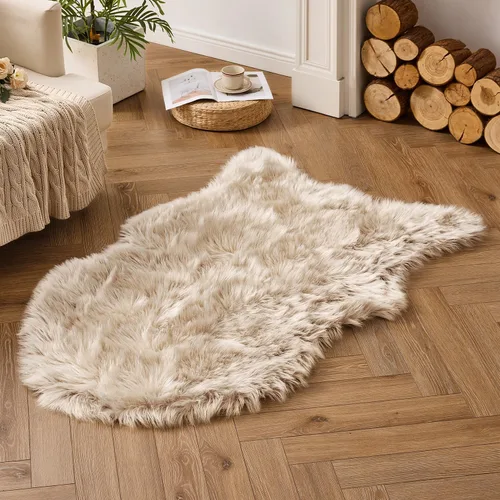 Vista 9 de MIULEE Alfombra de Área de Lujo Súper Suave y Esponjosa de Piel Sintética Rectangular Alfombra Decorativa de Felpa Shaggy para Mesita de Noche Sofá