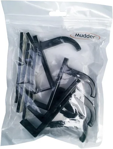 Vista 7 de Mudder Paquete de 4 ganchos para monitor para auriculares, soporte para auriculares, soporte adhesivo para auriculares, color negro