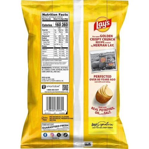 Vista 3 de Lays Classic Potato Chips, 2.25 onzas - 24 por caja.