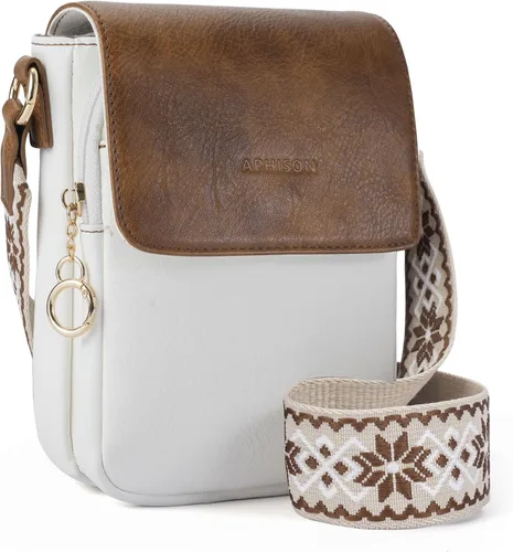 Vista 9 de APHISON Bolsos cruzados pequeños para mujer, a la moda, cartera de cuero para teléfono, monederos para tarjetas, ranuras para tarjetas con correa