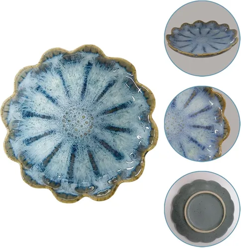 Vista 3 de Lotus - Bandeja de cerámica para joyas, pequeño soporte para anillos de joyería, plato organizador, para padres, hija, amigos, hermana, regalos