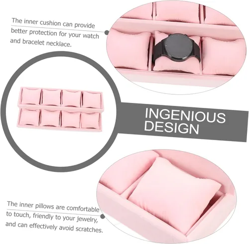 Vista 9 de USHOBE 3pcs Display Tray Jewellery Velour Jewelry Tray Jewelry Organizer Clear Cajas Organizadoras Jewelry Storage Organizer Jewlery Tray 2 Tier