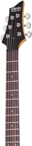 Vista 4 de Schecter 430 C-6 Deluxe Guitarra eléctrica de cuerpo sólido, color negro, acabado satinado., SBK