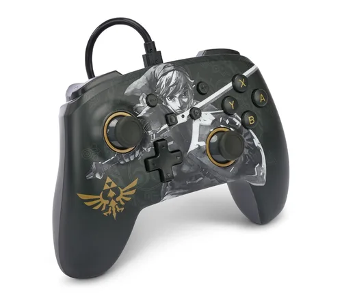 Vista 2 de PowerA Enhanced Nintendo Switch and Switch 2 Wired Controller - Legend of Zelda Battle Ready Link, Officially licensed