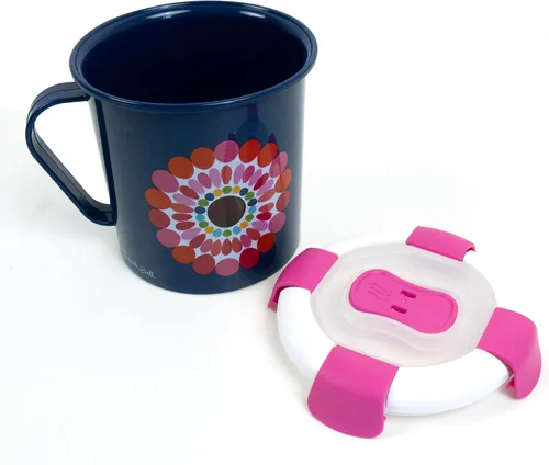 Vista 2 de French Bull Taza de sopa de 23 onzas con asa y tapa ventilada, almacenamiento de alimentos, agarre fresco, a prueba de fugas, apto para lavavajillas
