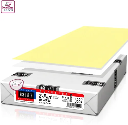 Vista 2 de NextDayLabels Papel NCR autocopiador, 2 partes inversas #5887, 8.5 x 11 2 Parte - Inversa