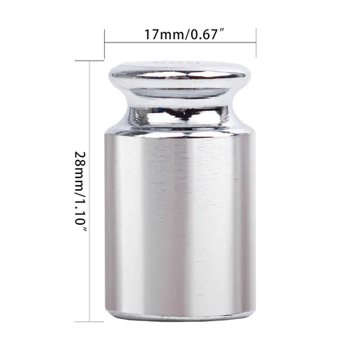 Vista 2 de Peso de calibración clase M2 1.76 oz, acero cromado, 1 unidad