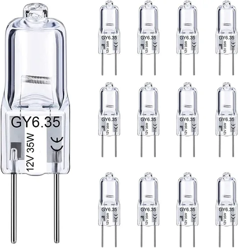 Vista 7 de TAIYALOO GY6.35 Halogen Light Bulbs 12 Volt 20 Watt, 12 Pack 2 Pin GY6.35 Base Bulb, Replacement T4 Tubular JCD Type Bulb for Ceiling Lights, Table