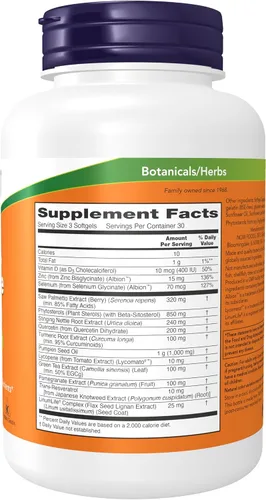 Vista 2 de Now Foods, salud de la próstata, fuerza clínica, ANO-1020, 1, 1