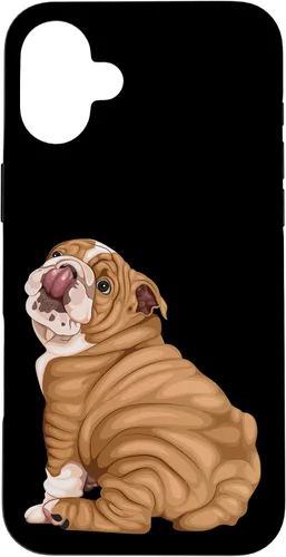 Vista 23 de Funny Puppy Art Illustration English Bulldog Owner Case para iPhone 17