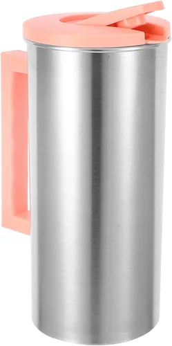 Vista 10 de Cabilock Jarra de acero inoxidable de 60.8 onzas con tapa, jarra de acero inoxidable de gran capacidad, jarra de agua aislada para mantener bebidas