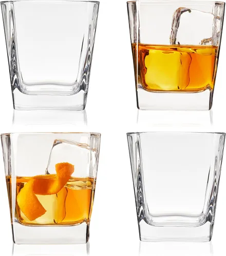 Vista 19 de Vasos altos True, juego de 4 vasos altos de vidrio para cócteles, mojito, té helado, jugos, agua con gas, vasos de cocina, vasos para bar en casa