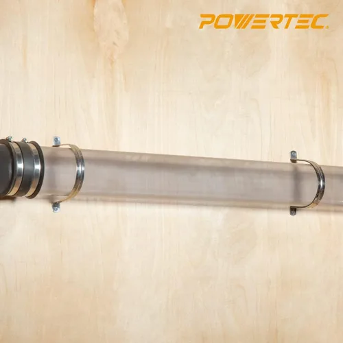 Vista 15 de POWERTEC 70427 Tubo de PVC transparente de 4 x 36 pulgadas de largo con control de polvo de 4 pulgadas, puño flexible y barrido de piso