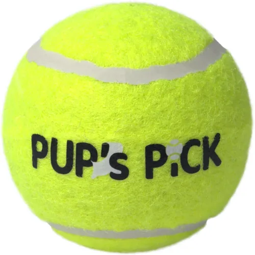 Vista 2 de Pup's Pick Pelotas de tenis Squeaky – Pelotas divertidas para perros de 2.5 pulgadas para buscar, paquete de 12 en colores brillantes