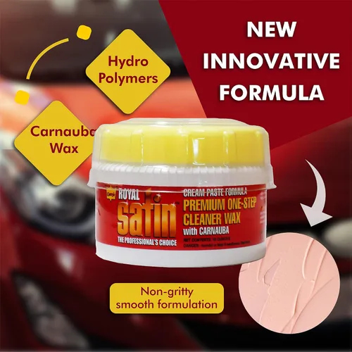 Vista 6 de Garry's Royal Satin Cera limpiadora One Step – Limpia profundamente, brilla y protege el acabado de tu vehículo – Auto, camión, autobús