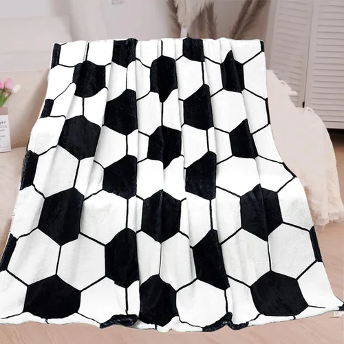Vista 10 de Manta de fútbol, manta de fútbol, manta de franela suave, manta de fútbol adorable para niños, manta de cama súper suave de franela para sofá