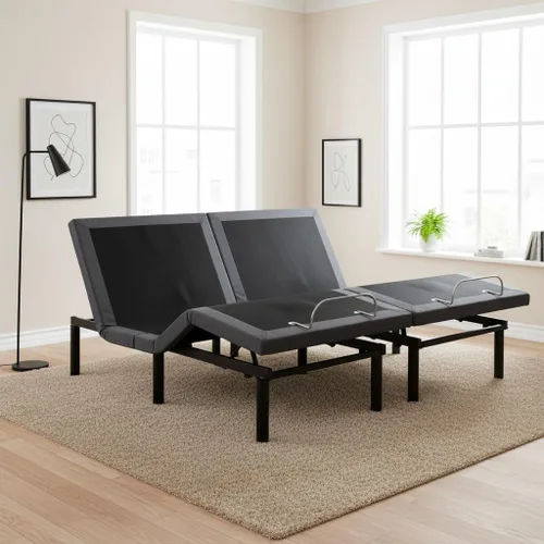 Vista 11 de Naomi Home Base de cama ajustable individual XL, metal, negro, 7 posiciones