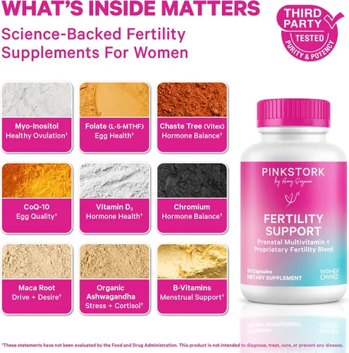 Vista 2 de Preparación para el embarazo y apoyo a la fertilidad – Vitex, inositol, folato – Limpieza anticonceptiva – Paquete de 2