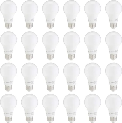 Vista 10 de Amazon Basics Bombilla LED A19 equivalente a 60 W, luz blanca diurna, no regulable, vida útil de 10,000 horas, paquete de 6