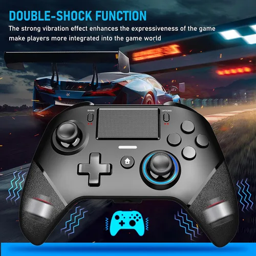 Vista 6 de Controlador inalámbrico Pro para PS4PS4 SlimPS4 Pro compatible con PC vapor Android e iOS MAC con botones traseros turbo vibración joystick de juego
