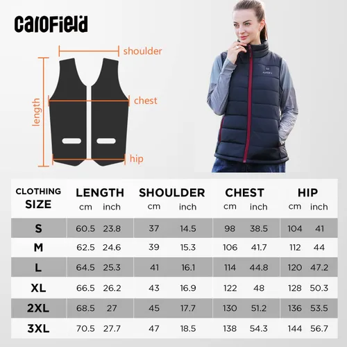 Vista 9 de Carofield Heated Jackets for Women, 2022 Lightweight Heating Heated Jackets for Women with Battery Pack