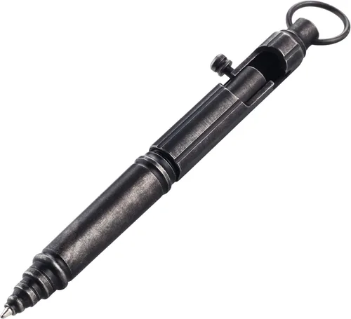 Vista 6 de SMOOTHERPRO Bolígrafo de acción de perno de latón macizo con clip de acero inoxidable, nodo de bambú para temblor, parkinson, artritis, oficina