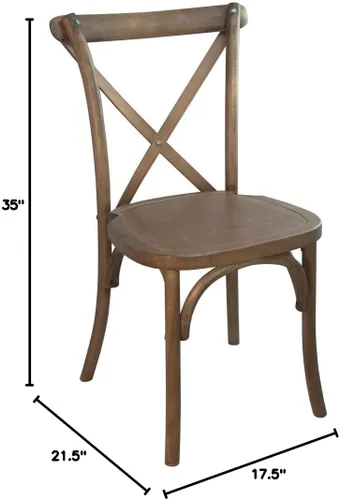 Vista 2 de BizChair Silla con respaldo X marrón claro
