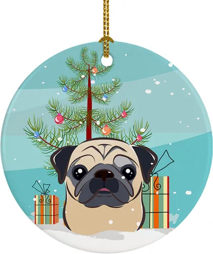 Vista 11 de Caroline's Treasures Adorno de cerámica para árbol de Navidad y Alaskan Malamute para colgar en el árbol de Navidad, para el hogar, Navidad