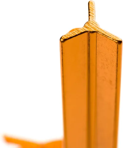 Vista 6 de Juego de 12 estacas de aleación de aluminio con cuerdas reflectantes, estacas de metal ligeras para acampar tiendas de campaña, hamacas Naranja