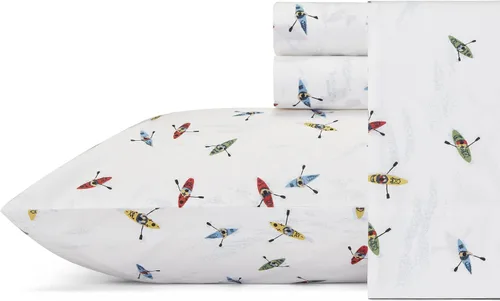 Vista 40 de Eddie Bauer - Juego de sábanas individuales, sábanas de percal de algodón, frescas y frescas, ideales para dormitorio