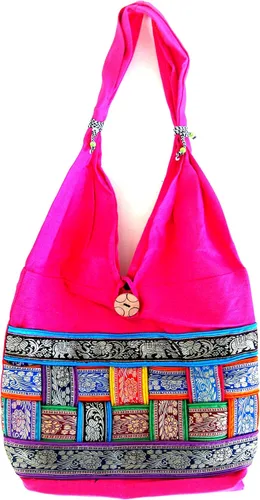 Vista 5 de Hippy Boho hombro Sling Crossbody bolsa Bolso de algodón, Om Symbol Bolsa de hombroOma