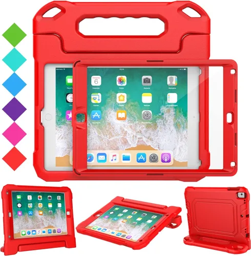 Vista 10 de SUPLIK - Funda infantil para iPad 5ª/6ª generación, Air 1/2/Pro 9.7, color Negro