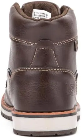 Vista 6 de Xray Footwear Boy's Boot, Lace up, Thermoplastic rubber (TPR) Outsole, Moc-Toe, flat sole.
