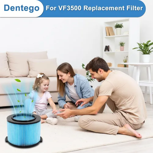 Vista 6 de Paquete de 4 filtros de repuesto VF3500 para aspiradora húmeda y seca de 3-4.5 galones, filtros de 3 capas para WD4050, WD3050, WD4080, WD4522