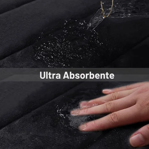 Vista 5 de Buganda Tapete de baño de espuma viscoelástica, 24 x 16 pulgadas, ultra suave y antideslizante, absorbente de agua y lavable a máquina, para baño