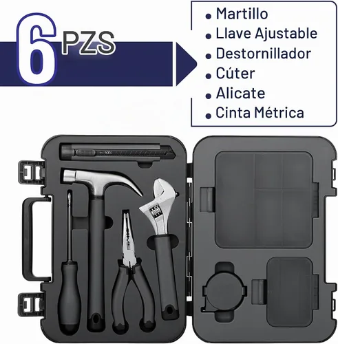 Vista 2 de Bates- Kit de herramientas para el hogar, kit de herramientas pequeñas, juego de herramientas para el hogar, juego de caja de herramientas pequeña