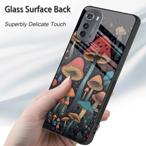 Vista 17 de Funda para Motorola Moto Edge 2022, cubierta trasera de vidrio templado con protector de pantalla, funda protectora a prueba de golpes para Motorola