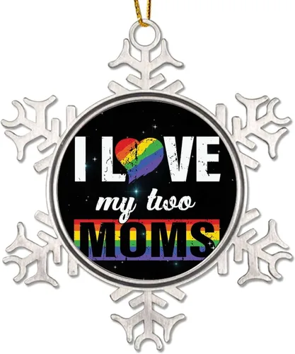 Vista 12 de Adornos de decoración de árbol LGBT Pride United by Love Adornos para árbol de Navidad gay, igualdad de género, orgullo arcoíris LGBTQ, Mes