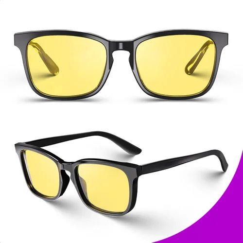 Vista 2 de VISOONE - Lentes cuadrados con bloqueo de luz azul y antireflejante para computadora, videojuegos para mujeres y hombres MONTANA