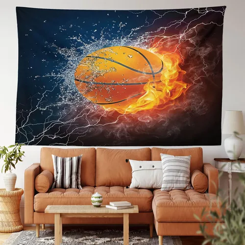 Vista 35 de Lunarable Tapiz mexicano, tema de cultura latinoamericana, sombrero de paja, manta de serape de Maracas, decoración de tela para colgar en la pared