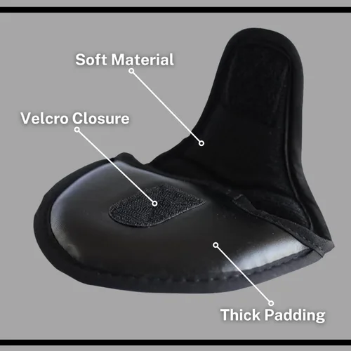Vista 4 de Mallet Golf Putter Headcover Negro Oversize Leatherette Head Cover