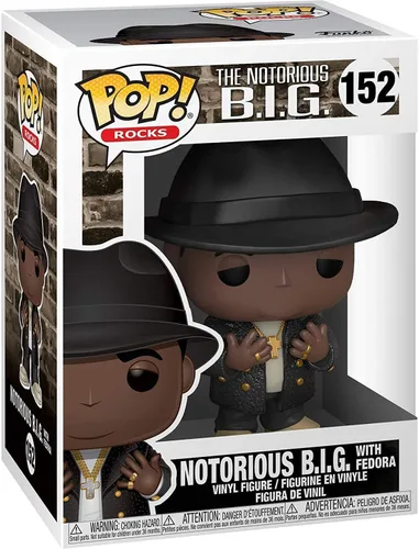 Vista 2 de Funko Pop! Rocks: Biggie - Notorious B.I.G con Fedora Bundle con 1 protector de caja PopShield Pop