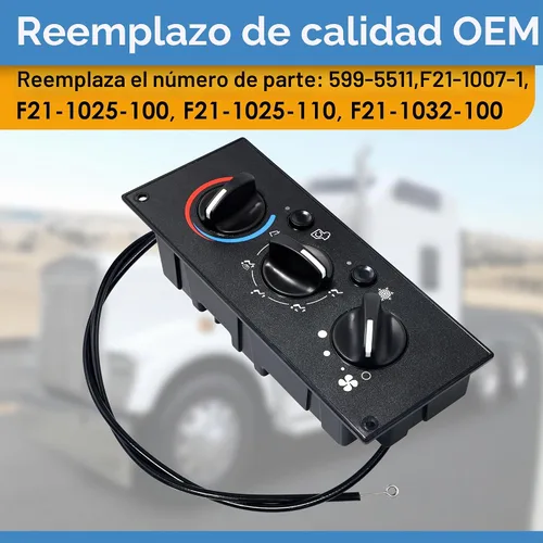 Vista 3 de Módulo de Control Climático Kenworth - 599-5511 Panel de Control AC de Servicio Pesado de Reemplazo para Kenworth W900 T800 T600A C500 T300