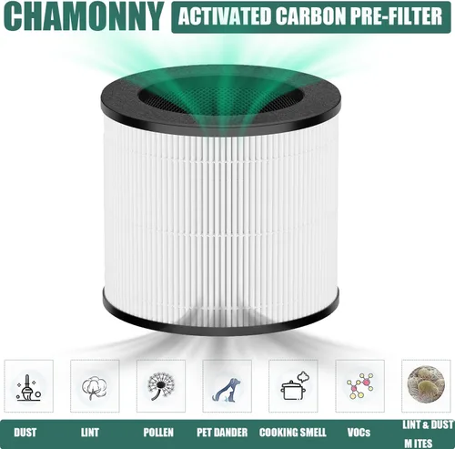 Vista 4 de Cayman 608/320 Replcement de filtro, compatible con Okaysou (Oksou) Cayman 608/320 purificador de aire, filtro 3 en 1 H13 True HEPA y filtro